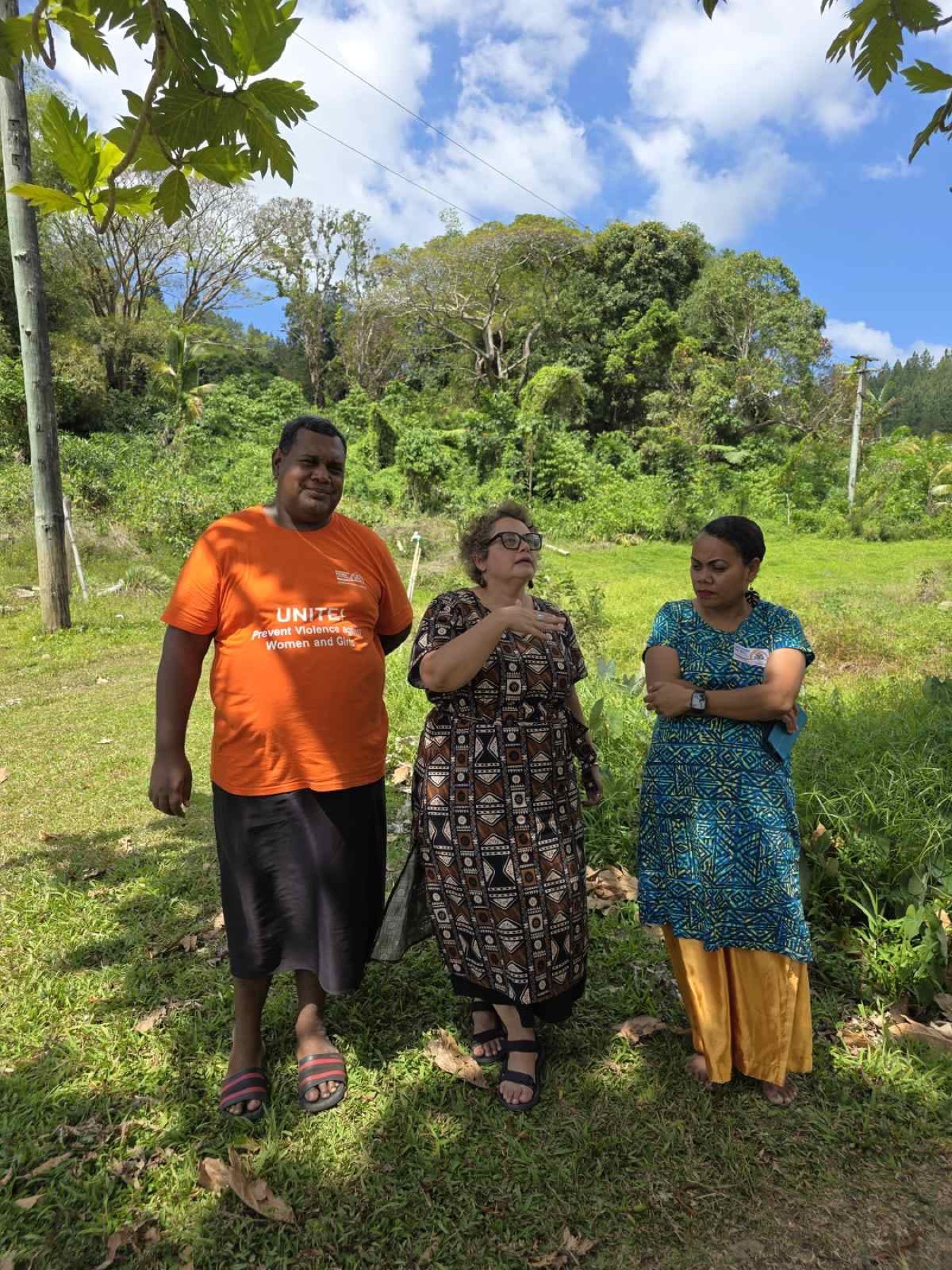 A field visit conversation in a village setting