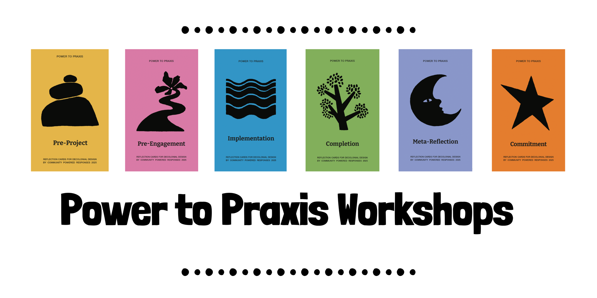 Power to Praxis Workshops — the six reflection card stages